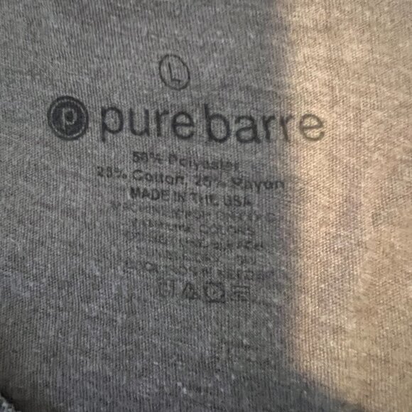 Pure Barre Gray Tank "Barre Is My Happy Hour" - Picture 3 of 3